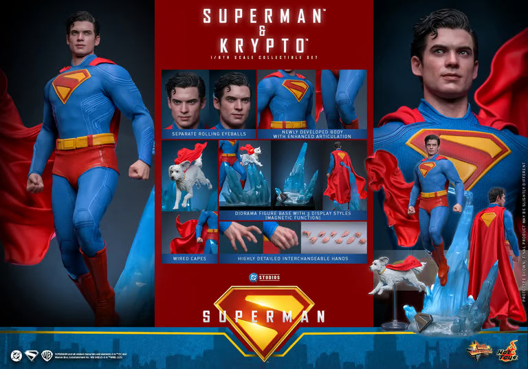 Hot Toys Superman & Krypto Collectible Set Hot Toys Superman MMS812 1/6 Scale Figure