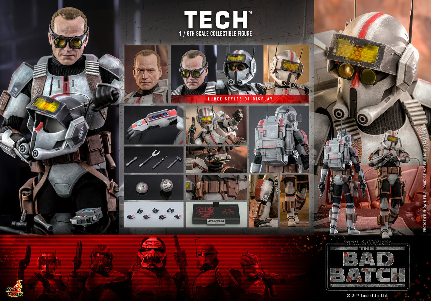 Hot Toys Star Wars-Star Wars The Bad Batch Tech TMS098 1/6 Scale Figure