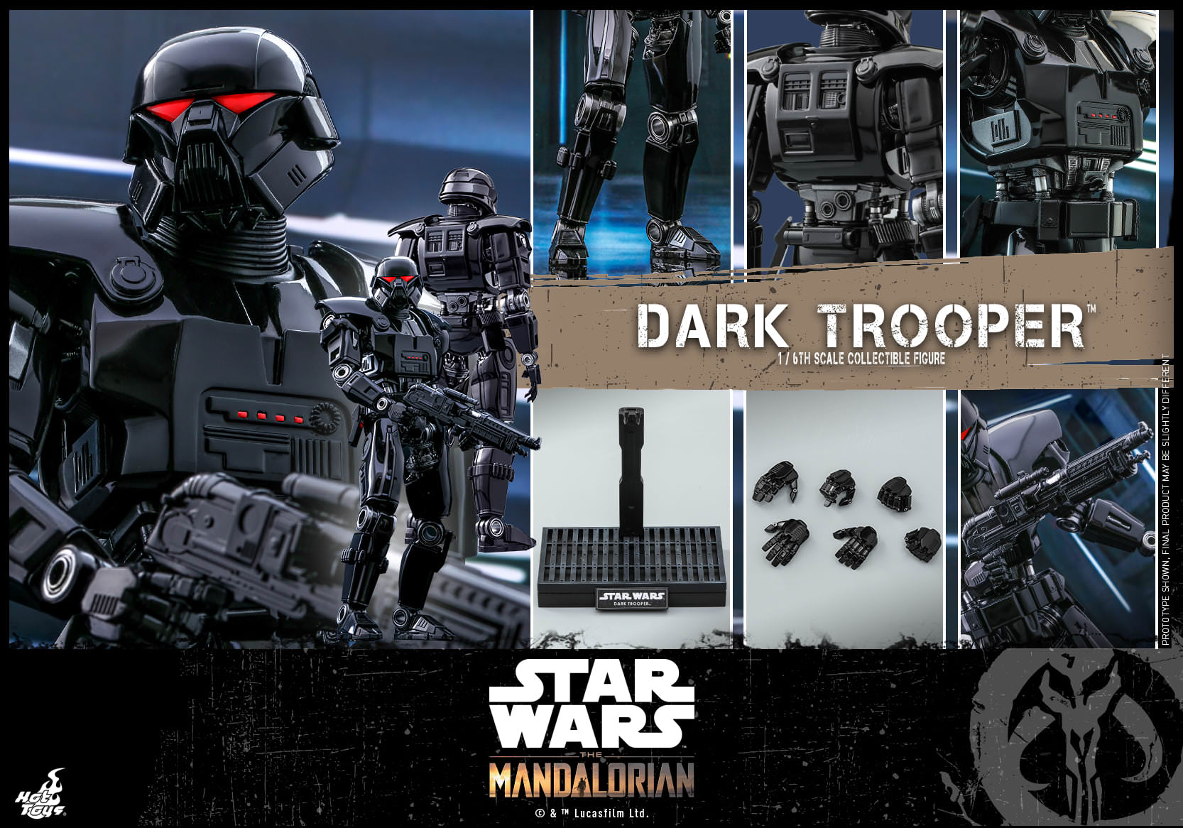 Hot Toys Star Wars The Mandalorian Dark Trooper TMS032 1/6 Scale Figure