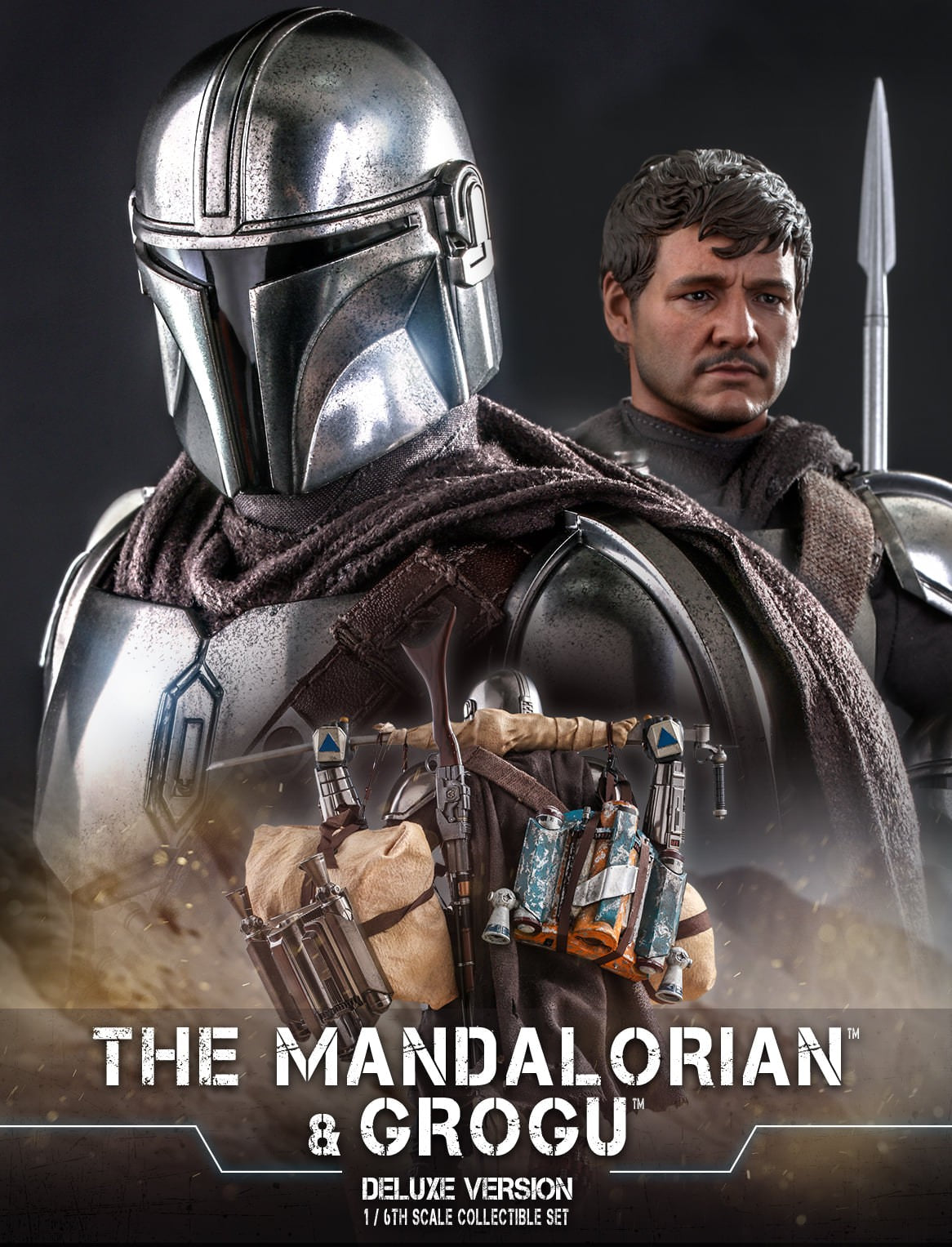 Hot Toys Star Wars –Star Wars The Mandalorian and Grogu Collectibles Set (Deluxe Version) TMS052 1/6 Scale Figure