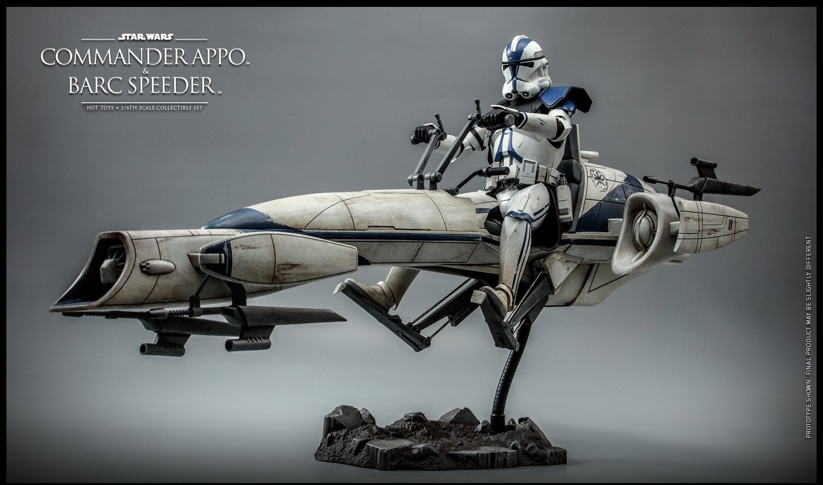 Hot Toys Star Wars-Star Wars The Clone Wars Commander Appo and BARC Speeder TMS076 1/6 Scale Figure