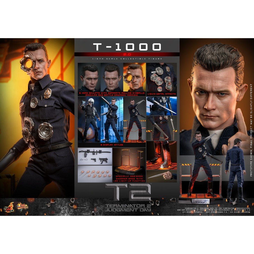 Hot Toys Terminator-Terminator 2 T-1000 MMS129 1/6 Scale Figure