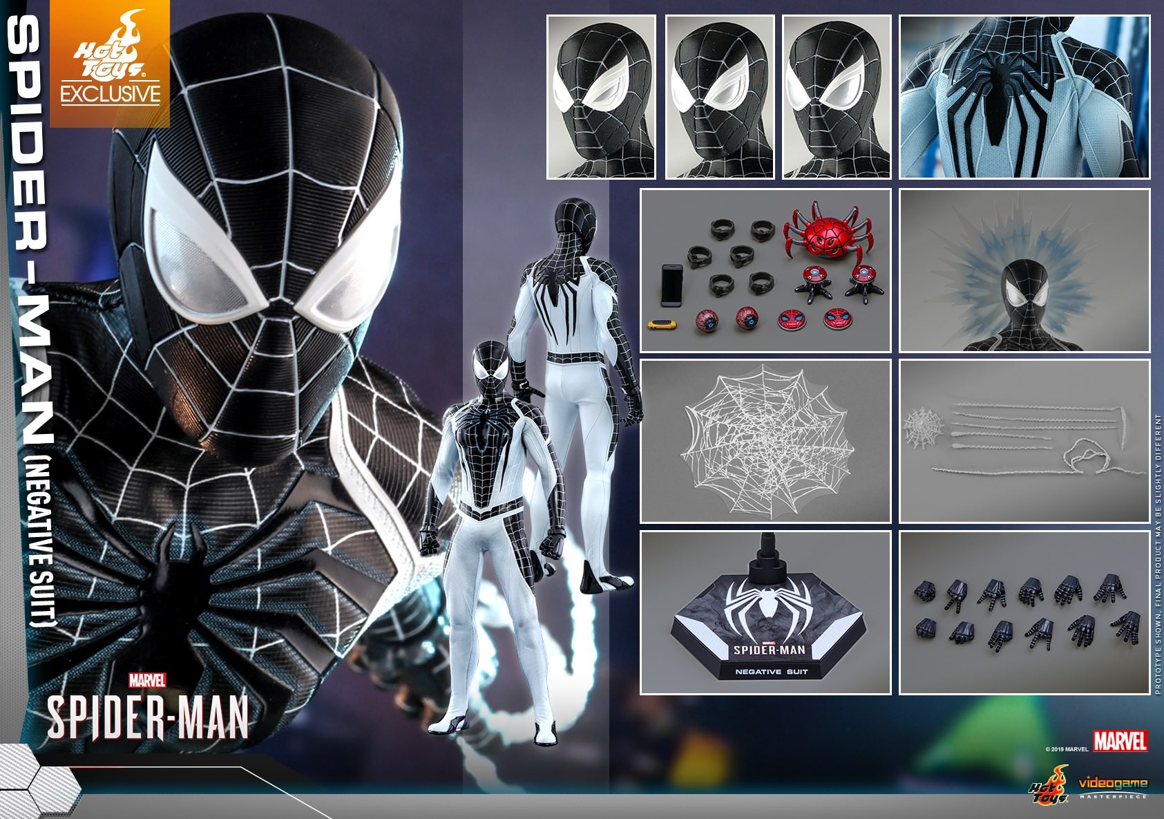 Hot Toys Spider-Man (Negative Suit) Hot Toys Marvel’s Spider-Man VGM36 1/6 Scale Figure