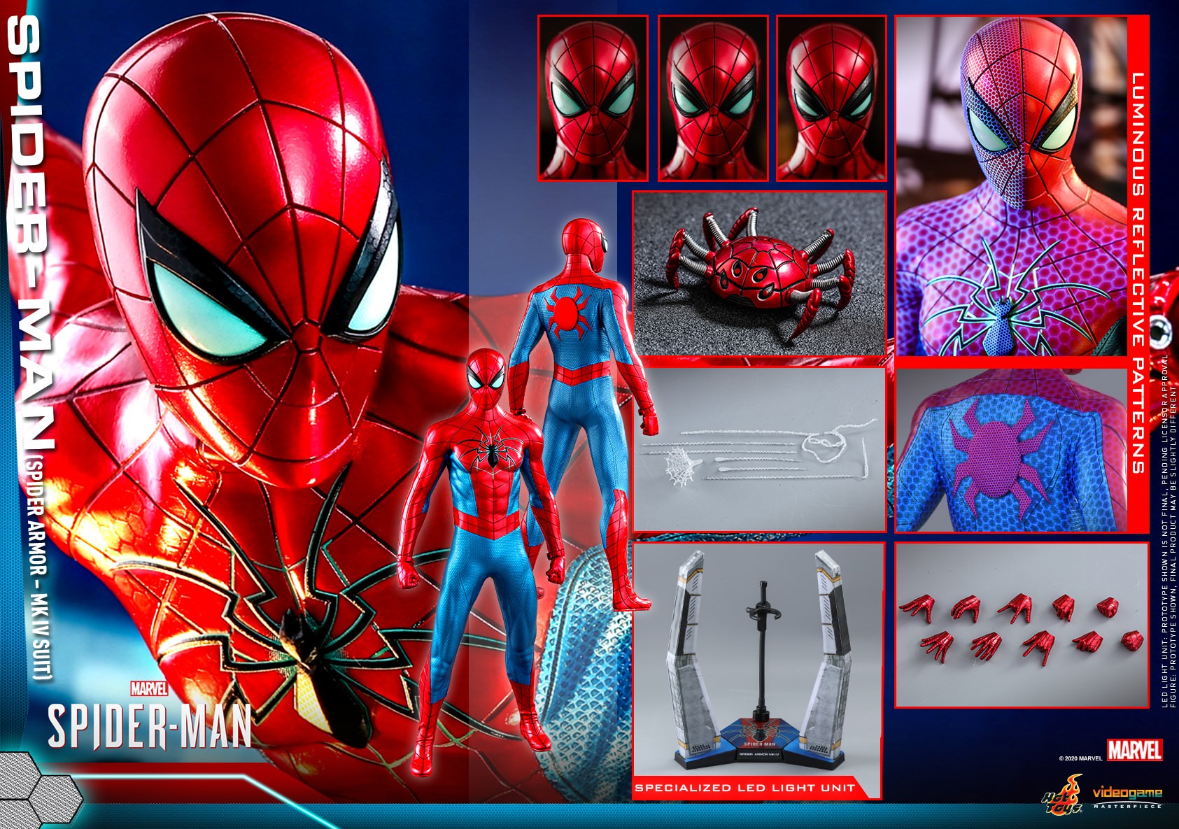 Hot Toys Marvel’s Spider-Man (Spider Armor MK IV Suit) VGM43 1/6 Scale Figure